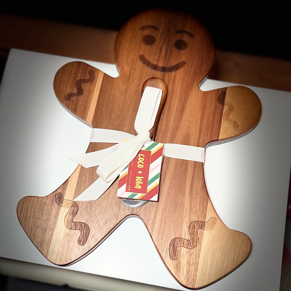 COPY - Coco + Lola Gingerbread Man Charcuterie Board with Spreader